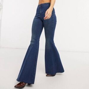 We The Free Dark Blue Flare Jeans